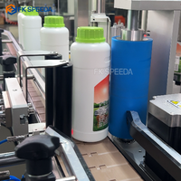 Machine d'étiquetage automatique d'autocollant adhésif de bouteille ronde en plastique PET de vin de production de bureau