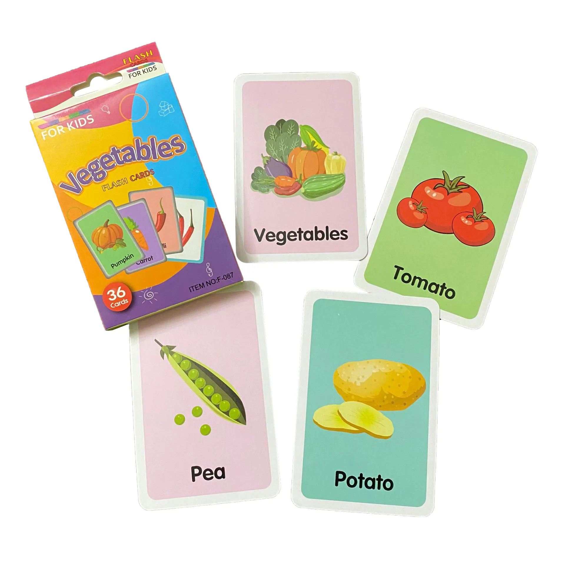 Children's animal vegetable and fruit cognition English word card Children's enlightenment learning English flash card