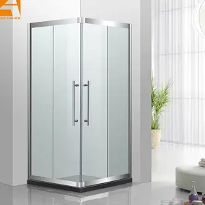 Luxury Stainless Steel Shower Booth for Hotel, Chrome Bright, Square, KF-2309B