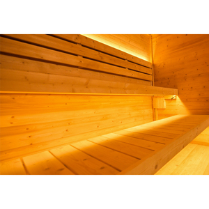 10% de Descuento en Sauna de Madera para Exteriores con Vestuario, Sauna Exterior con Vidrio Panorámico para 6-8 Personas, Spa de Jardín - Product Image 5