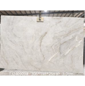 Dalles aiguisées en quartzite Taj Mahal pour comptoirs Dalle en quartzite Finition en cuir Taj Mahal Grandes dalles - Product Image 3