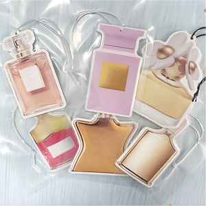 Prezzo all'ingrosso marca profumo di lusso bottiglia design personalizzato doppio lato stampa carta appesa deodorante <span class=keywords><strong>per</strong></span> <span class=keywords><strong>auto</strong></span> personalizzato - Product Image 1