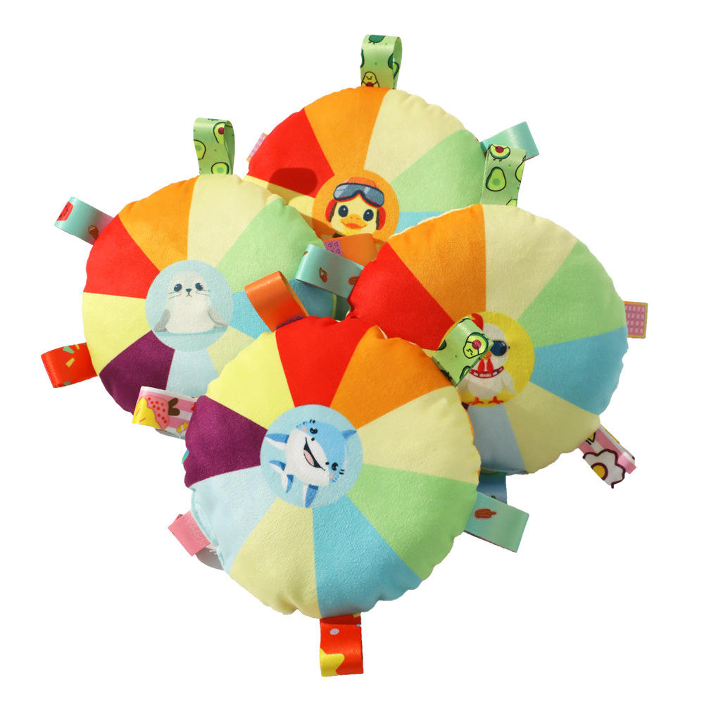 Ring sound plush toy mixed color 15cm