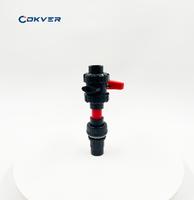 Katup Bola Manual PVC Universal Ukuran Standar COKVER COKVE 2 Arah Sambungan Union Sejati Tahan Suhu Tinggi Segel PTFE 900 PSI