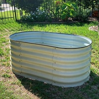17''de haut 2 en 1 lit de jardin surélevé revêtement aluzinc jardinière légumes fleurs herbes mobilier d'extérieur OEM ODM