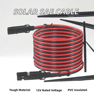 Câble d'<span class=keywords><strong>extension</strong></span> mâle vers femelle SAE pour appareils électroménagers, conducteur en cuivre, isolation en PVC, pour montage de panneaux solaires, chargeur de batterie de voiture - Product Image 2