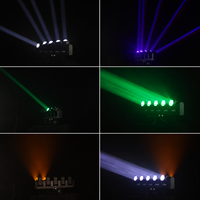 Projecteur LED à faisceau mobile 5x30W RGBW 4-en-1 à rotation infinie avec lumière dorée, contrôle DMX512 RDM, éclairage de scène pour événements DJ