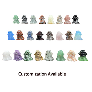 Minifantasma de cristal personalizado, regalo especial de Halloween, decoración de Halloween, piedra Natural, Cuarzo Rosa, 30mm - Product Image 2