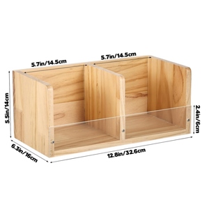 Organizador de CD de Madera Retro, Adecuado para la Organización de Escritorio, Protección y Almacenamiento de <span class=keywords><strong>CDs</strong></span> de Colección - Product Image 2
