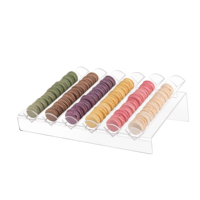 Plateau de présentation moderne en acrylique pour macarons, 6 emplacements, léger, pour présentoir autoportant haut de gamme pour macarons, support à biscuits