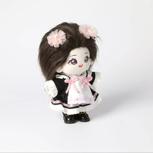 Conjunto <span class=keywords><strong>de</strong></span> Ropa <span class=keywords><strong>de</strong></span> Muñeca <span class=keywords><strong>de</strong></span> Algodón <span class=keywords><strong>de</strong></span> 15 cm, Estilo Gótico, Vestido Negro con Delantal, Zapatos y Accesorios para el Cabello, para <span class=keywords><strong>Muñecas</strong></span> <span class=keywords><strong>de</strong></span> Peluche, Personalizado OEM - Product Image 3