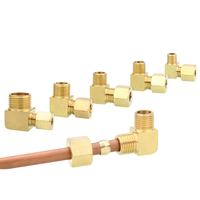 Raccord coudé à compression en laiton à 90 degrés pour plomberie, filetage mâle BSPP 1/8 1/2, pour tuyaux de 4, 6, 8, 12 mm de diamètre extérieur, avec embout de raccordement