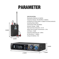 Sistema de Monitoreo Inalámbrico Intraural Portátil Pro ER-102, Sistema de Sonido Profesional de Estudio para Escenario, DJ, Conferencias, Micrófono XLR