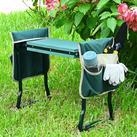 Outils de jardinage multifonctionnels pour parents Cadeaux épais et larges pour genoux Siège de jardin pliable avec grandes poches pour sacs