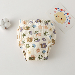 Pantalons d'apprentissage pour bébé réutilisables imprimés en gros, écologiques, en coton doux et gaze, avec protection anti-fuite - Product Image 4