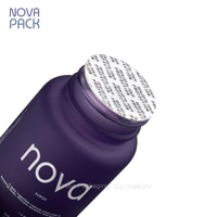 Flacon en verre givré violet pour capsules de vitamines, 60 ml, 100 ml, 120 ml, 150 ml, avec bouchon argenté mat, emballage pour bonbons gélifiés avec boîte d'expédition