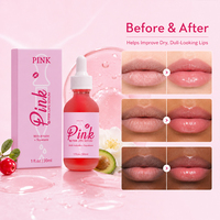 Sérum Lèvres Rose pour Pigmentation Foncée – Éclaircissant Rapide, Exfoliant & Repulpant, Hydratant Brillant – Traitement Marque Privée