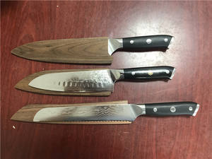 Offre Spéciale : Couteaux de Cuisine Damas 3 Pièces – <span class=keywords><strong>Couteau</strong></span> de <span class=keywords><strong>Chef</strong></span>, <span class=keywords><strong>Couteau</strong></span> à Éplucher, <span class=keywords><strong>Couteau</strong></span> <span class=keywords><strong>Santoku</strong></span> avec Manche G10 - Product Image 6