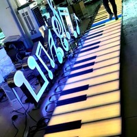 Decoración Interactiva para Fiestas, Pantalla DMX512, Fondo de Escenario, Piano, Alfombra Disco IP67, Espejo, Baldosas LED 3D para Pista de Baile, Luces para Bodas