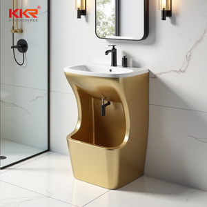 Wudu Musulman Musulman Bassin Intégré Lavage Mains et Pieds Surface Solide Bassin <span class=keywords><strong>Petit</strong></span> Filet Moyen-Orient Salle De Bains Lavabo - Product Image 1