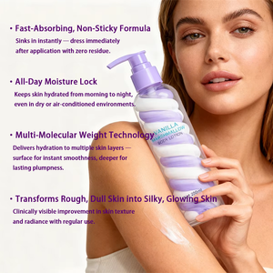 Crème hydratante pour le corps à l'acide hyaluronique naturel, label privé OEM, texture crème glacée, arc-en-ciel - Product Image 4