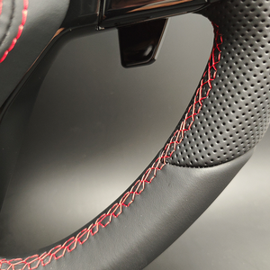 Volant en cuir semi-perforé pour Volkswagen VW <span class=keywords><strong>Golf</strong></span> 8 MK8 R 5 6 7 MK5 MK6 MK7 Polo GTI Scirocco Jetta Passat B7 Amarok - Product Image 6