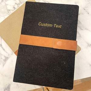 Couverture en cuir PU, journal A5 imprimé, logo personnalisé, couverture rigide de haute qualité avec texte et pages personnalisés - Product Image 1