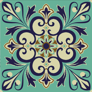 Azulejos de Piso con Diseño Floral Mandala Vintage <span class=keywords><strong>para</strong></span> Entrada Interior, Adhesivo <span class=keywords><strong>para</strong></span> Piso de Estilo Moderno de Mediados de Siglo <span class=keywords><strong>para</strong></span> Puerta Principal, Autoadhesivo - Product Image 2