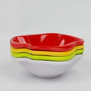 Wholesale Restaurant Bowl Melamine Mixing Fruit Dessert Serving Bowls For Restaurant Flower Shape