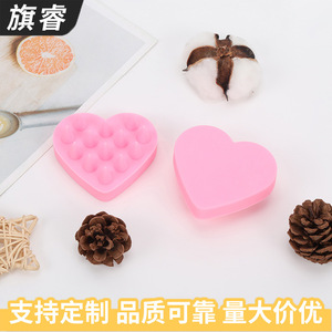 Silicone Scalp Massage Brush Heart Shaped Pink For Hair Care And Scalp Cleansing - Product Image 3