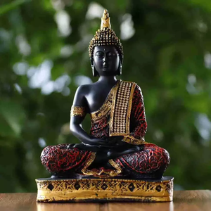 พระพุทธรูปเรซิ่นสำหรับสวน พระพุทธรูปนั่งสมาธิ ของตกแต่งภายในบ้าน ของขวัญทางจิตวิญญาณ ของขวัญป้องกันภัยแบบไทย ของตกแต่งบ้านแบบพุทธ - Product Image 3