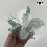 Aksesoris Pakaian Renda Bunga Organza Deepeel ZP510 15CM, Renda Tiga Dimensi Gradasi untuk Hiasan Kepala, Gaun Chiffon