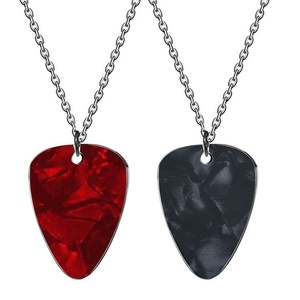 Nuevo Collar con Colgante de Pala de Guitarra para Mujer y Hombre, Cadena para Clavícula, Joyería de <span class=keywords><strong>Stranger</strong></span> Things - Product Image 1