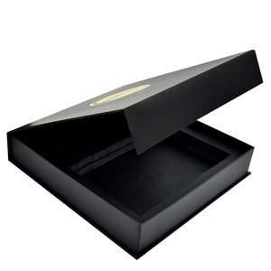 Custom High Quality Black <b>Magnetic</b> Gift <b>Box</b> with Embossing Golden Logo Recycled Materials EVA Foam Inserts & Shockproof Design - Product Image 3