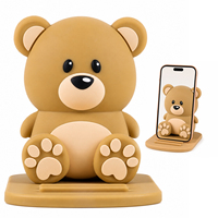 Sevimli Oyuncak Ayı Cep Telefonu Standı Estetik Masa Aksesuarları Ayarlanabilir Görüş Açısı Masaüstü Dekoratif Karikatür PVC Telefon Standı