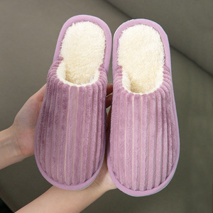 Pantuflas de Pana de Estilo Sencillo para Interiores con Suela Gruesa de EVA para Mujer y <span class=keywords><strong>Hombre</strong></span>, <span class=keywords><strong>Zapatillas</strong></span> de <span class=keywords><strong>Casa</strong></span> Cálidas con Suela Suave, Ligeras y Súper Económicas - Product Image 4