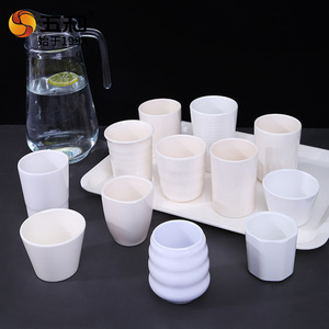 Gowa White Melamine Tumbler 201-300ml Break Resistant Hotel Restaurant Use - Product Image 2