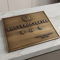 Plaque en bronze personnalisée Hongsen, plaque de porte d'hôtel, plaque commémorative en laiton, fonte de bronze, plaque en métal gravée