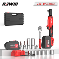 Clé à cliquet sans fil 40 pi. lbs. 400 RPM 21V Kit d'outils à cliquet électrique avec 2 paquets de batteries 2.0Ah