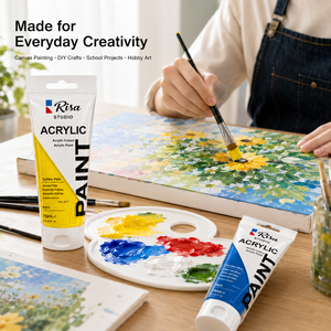 Peintures acryliques Risa Studio en tubes de 75 ml, 37 couleurs vives en <span class=keywords><strong>gros</strong></span>, pour toile, bois, pierre, <span class=keywords><strong>peinture</strong></span> artistique, bricolage, artisanat et loisirs créatifs - Product Image 4