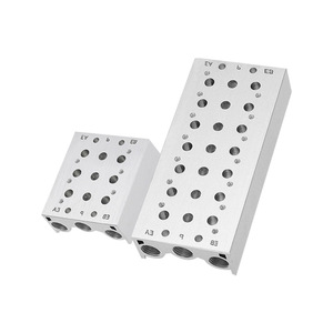 Base de collecteur de vanne solénoïde Pringles SS5Y5 SS5Y3 SS5Y7 20 02 03 04 en acier au carbone, pièces pneumatiques industrielles filetées - Product Image 1