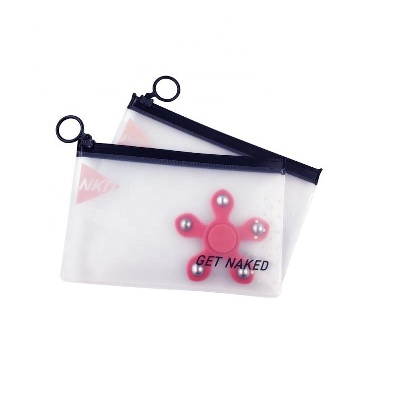 Сумки для ювелирных изделий из ПВХ, Индивидуальный размер, прозрачная матовая упаковка из ПВХ, ползунок, застежка-молния, сумка для ювелирных изделий с вашим логотипом