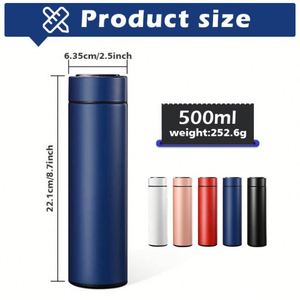 Bouteilles d'eau en acier inoxydable à ouverture standard de 750 ml, 600 ml, 500 ml, thermos avec couvercles sans BPA - Product Image 5