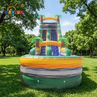 WINSUN US Warehouse Prêt à expédier Toboggan aquatique gonflable double voie de qualité commerciale avec piscine