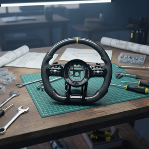 <span class=keywords><strong>Volant</strong></span> de voiture personnalisé en fibre de carbone pour <span class=keywords><strong>Mercedes</strong></span>-Benz AMG Performance W167 W213 W217 W222 W177 W190 - Product Image 4