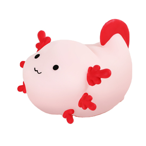 Novedad JINFENG OEM Juguetes Blandos de Peluche de Salamandra Adorable, Bolas de Peluche de TPR Rellenas de Slime, Peces con Luces LED para Aliviar el Estrés - Product Image 1