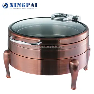 XINGPAI other hotel restaurant supplies chaffing dishes buffet catering stainless steel copper chafing dish buffet food warmer