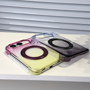 เคสโทรศัพท์แม่เหล็กใสไล่เฉดสีแบบขายส่งสำหรับ iPhone 18 Ultra พร้อม 360 °   แท่นวางโทรศัพท์พร้อมที่ชาร์จไร้สาย ฝาครอบแข็งป้องกันการกระแทก - Product Image 6