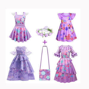 Disfraz de Encanto <span class=keywords><strong>Isabela</strong></span> para niñas, vestido morado, disfraces elegantes para niños, ropa de princesa para fiesta de Navidad - Product Image 1