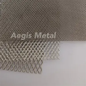 3.5x6mm nikel Expanded Mesh 1200x1400mm murni Ni200 Ni201 nikel berlian Metal Mesh Sheet